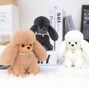 Portachiavi Cane <span class=keywords><strong>Barboncino</strong></span> di Alta Qualità, Morbido e Soffice Peluche con Fodera in Rete, Regalo di Compleanno per Bambini, Colore Personalizzabile - Product Image 4
