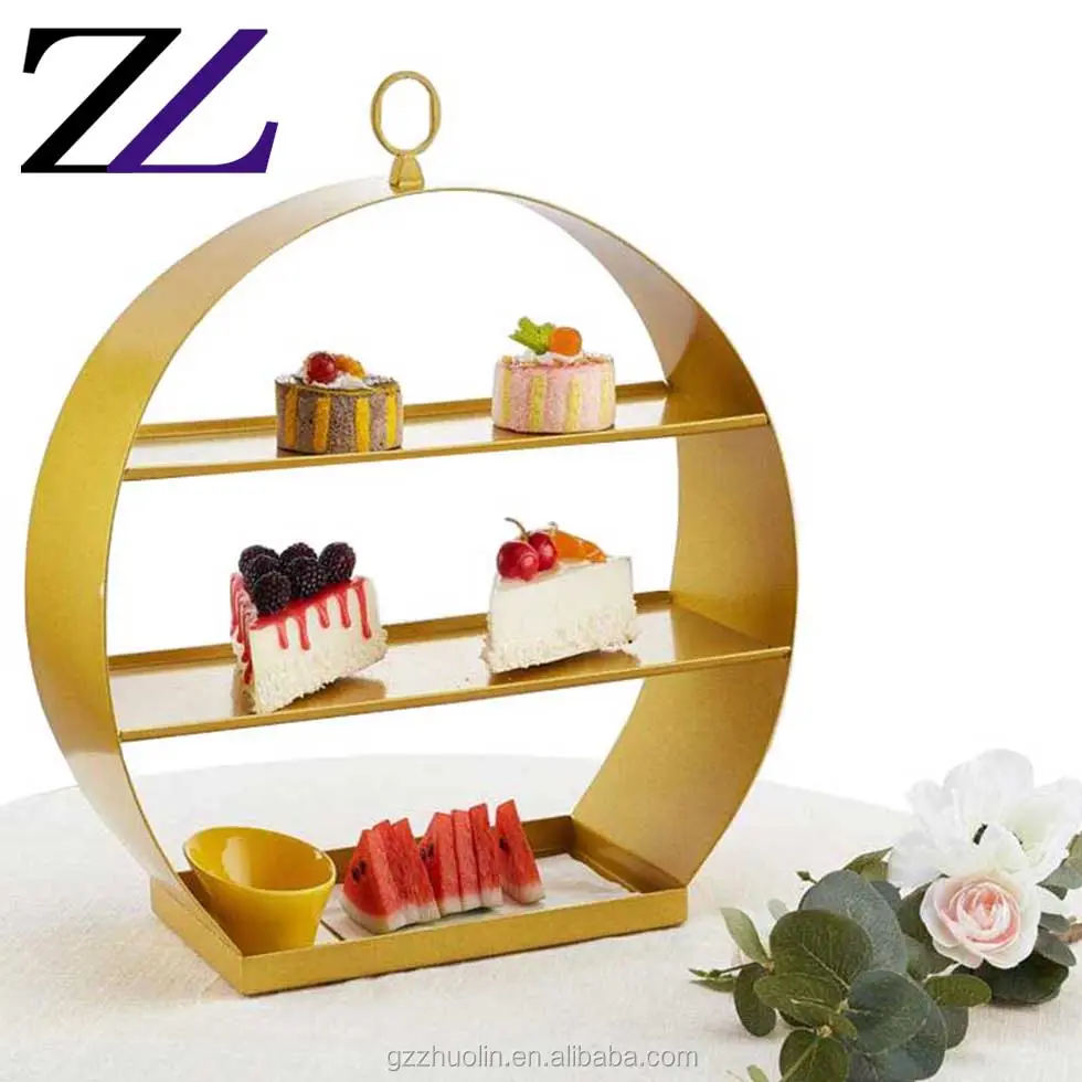 Royal Cupcake hängen süßen Stand antiken Geburtstag Dessert Display Stand Überraschung 3 Tier Gold Kuchen steht für Hochzeits torten