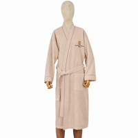 Peignoir de bain en coton doux pour hôtel et spa, avec col kimono, pour adultes, idéal pour les vacances et les matins, confortable, service OEM