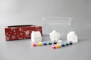 Bricolage <span class=keywords><strong>Couleur</strong></span> Peinture Jouet Jouets Éducatifs Plâtre Jeu Peinture pour Enfants Noël, Pâques Moule et Peinture Artisanat Kit pour Enfants - Product Image 5