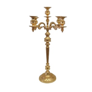 Candelabro de Metal de 5 Brazos con Diseño de Pilar, Estilo Único Vintage de Primera Calidad, Chapado en Níquel Repujado - Product Image 2