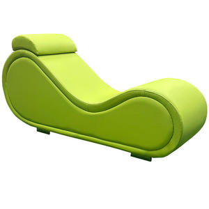 Neu Aufgewerteter S-förmiger <span class=keywords><strong>Sex</strong></span>-Stuhl Heim-Balkon Freizeit-Einzelsofa Massivholz-Liegestuhl mit Metall & PVC - Product Image 3