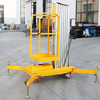 Plateforme élévatrice verticale électrique 4-10m, machine de levage à mât, plateforme élévatrice hydraulique portable en aluminium pour le levage de personnes