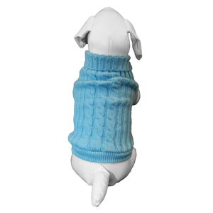 Pull pour animaux de compagnie Db Elegant en coton épais côtelé à col, motif uni, taille XS, vêtements pour chats et chiens de petite et moyenne taille - Product Image 6