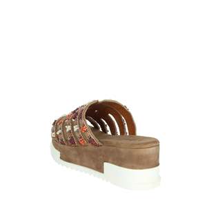 Pantuflas de Casa Cinzia Soft Donna Ciabatta Color Taupe con Plataforma - Product Image 1