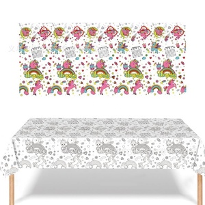 Ensemble de nappe en papier jetable à thème de Pâques pour enfants, décoration de fête, conception d'ingénierie animale, bricolage - Product Image 3