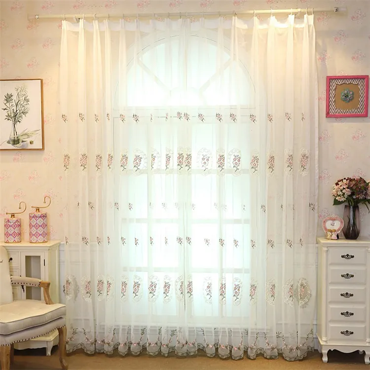 ZHONGHUA modern simple wholesale custom embroidery sheer curtains