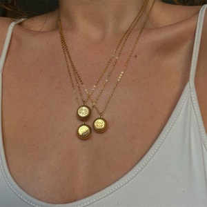 Collier en or 12 constellations, pendentif gravé à motif de disque du zodiaque, plaqué or, <span class=keywords><strong>signe</strong></span> <span class=keywords><strong>astrologique</strong></span>, horoscope personnalisé - Product Image 4