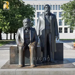 Venta caliente de alta calidad al aire libre jardín diseño clásico bronce Marx Lenin busto estatua