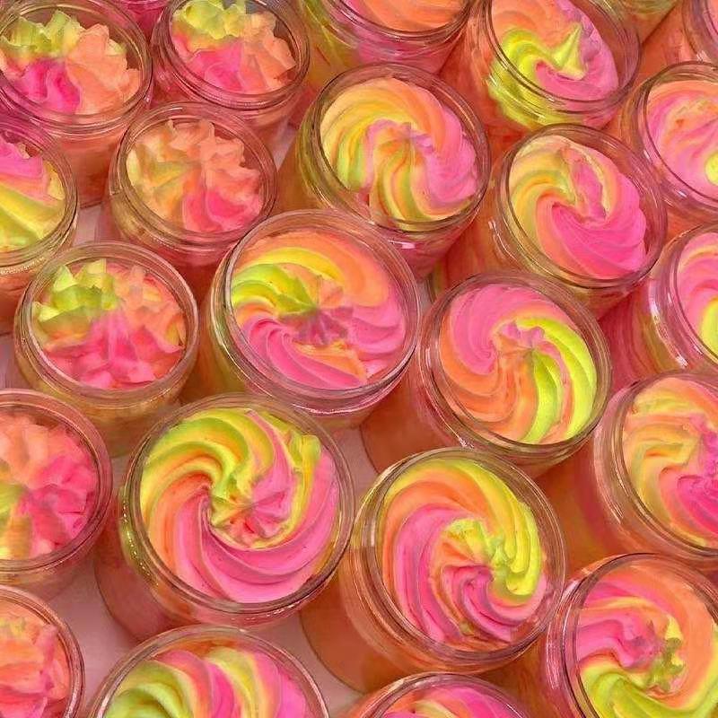 Drivworld 202 Wholesales Private Label Body Butter Kem kcolorful Organic Shea Butter Whipped Butter body scrub container