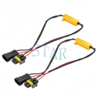 2 PCS H11 9006 9005 H1 H7 Resistor Dekoder Lampu Kabut Lampu Depan LED 50W 6ohm Resistor Beban Kabel Harness untuk Mobil