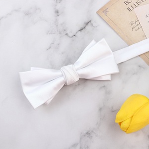 Venta al por mayor sólido pajaritas para hombres mujeres ajustable negro blanco boda <span class=keywords><strong>pajarita</strong></span> poliéster de alta calidad diseño colorido de moda - Product Image 6