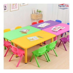 Kids Plastic Table and <b>Chair</b> Set Ergonomic Design Durable Material Classroom Playroom Friendly for Toddlers Young <b>Children</b> - Product Image 3