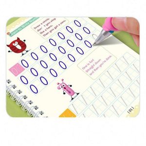 Lot de 4 cahiers de calligraphie magique pour l'apprentissage de l'anglais, livre de mots imprimés, portable, papier de haute qualité, meilleur cadeau pour enfant - Product Image 5