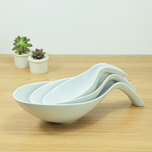 Cucchiaio di porcellana bianca ciotola di forma con stile di modo per la struttura hotel stoviglie - Product Image 2