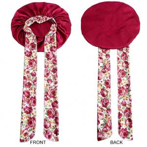 Nouveau Style Extensible Cravate Bonnet pour Femmes Grande Taille Cheveux Bouclés Satin Bonnets Usage Domestique Sommeil Caps - Product Image 3