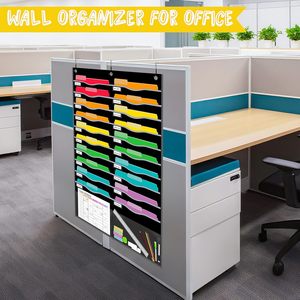 Organisateur de fichiers mural suspendu à 22 poches, format légal, pour accrocher sur la porte, 31 x 45 pouces, en tissu Oxford - Product Image 6
