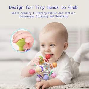 <span class=keywords><strong>Manhattan</strong></span> Ball Dentición Montessori Aprendizaje Juguetes de desarrollo para bebés Recién nacidos Dentición Ball Sonajero Sensorial Infantil Masticar Juguetes - Product Image 6