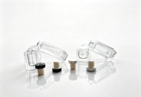 Bouteille diffuseur à roseaux en verre transparent carrée et plate, 100ml, 120ml, 150ml, à fond épais, pour parfum et décoration aromatique – Meilleures ventes