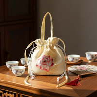 Sac bandoulière pour téléphone brodé Danny Tassel, style chinois, accessoire Hanfu, broderie de Suzhou florale, coins arrondis carrés