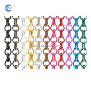Décoration d'événement en aluminium Rideaux décoratifs architecturaux colorés en aluminium à double crochet chaîne - Product Image 1