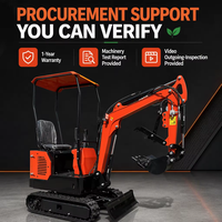 Promotion : Mini-excavatrice sur chenilles EL12 800 kg avec moteur Koop, godet de 0,03 m, pompe hydraulique et multiples accessoires pour une profondeur de fouille élevée