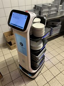 <span class=keywords><strong>Robot</strong></span> de Reparto de Comida Mars a Precio de Fábrica, <span class=keywords><strong>Robot</strong></span> <span class=keywords><strong>Camarero</strong></span> Automático con Evitación de Obstáculos, <span class=keywords><strong>Robot</strong></span> de Servicio de Alimentos con Pantalla AD de 15.6 Pulgadas - Product Image 5