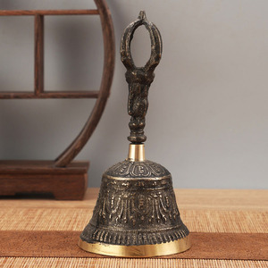 Campana de Oración Tibetana con Mango de Vajra, Campana de Mano de Latón para Meditación, Sonido Ritual Budista, Sanación, Yoga, Regalo Espiritual - Product Image 4