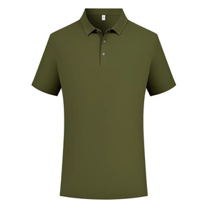 Polo pour homme en nylon popeline, vêtement de travail d'été, antibactérien, coupe ajustée, gris, vert mousse, bleu montagne, noir, blanc, bleuâtre - Product Image 2