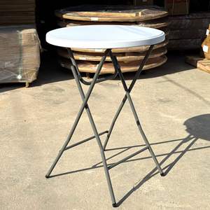 Tables de bistro haut de gamme <span class=keywords><strong>Table</strong></span> de bar à cocktails <span class=keywords><strong>pliante</strong></span> portable en plastique HDPE pour la location de fêtes, <span class=keywords><strong>Table</strong></span> de bar ronde - Product Image 4