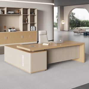 Escritorio Ejecutivo Moderno de Lujo para Oficina, Escritorio Ejecutivo en Forma de L de Roble Extensible para CEO, Muebles de Oficina de Lujo - Product Image 2