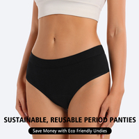 Culotte menstruelle en coton, culotte de règles anti-fuite 4 couches en coton, sans saignements