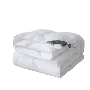 Hot sale High quality custom 100% Cotton downproof white bed quilt duck goose down feather duvet