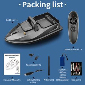 Bateau à appâts <span class=keywords><strong>de</strong></span> pêche à la carpe Flytec V805 Mini RC, navigation automatique, télécommande 500 m, capacité <span class=keywords><strong>de</strong></span> charge <span class=keywords><strong>de</strong></span> 1,5 kg pour la pêche <span class=keywords><strong>de</strong></span> nuit - Product Image 6