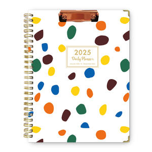Cuaderno Espiral A4 de Alta Calidad 2025, Carpeta Metálica, Agenda Diaria Bonita, Papelería, Calendario Mensual, Logotipo Personalizado - Product Image 1