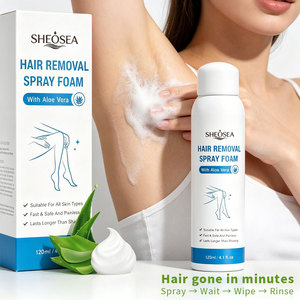 Spray <span class=keywords><strong>mousse</strong></span> <span class=keywords><strong>dépilatoire</strong></span> rapide et indolore à l'aloe vera, hydratant, pour femmes et hommes, tous types de peau - Product Image 5