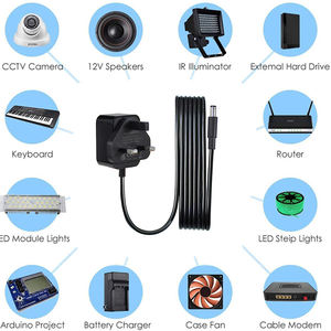 Adaptador de corriente continua de 12V 2A Adaptador de enchufe de pared de 12V 2A a DC12V 2A con garantía de 2 años U.L. Material ignífugo certificado ABS + PC - Product Image 4