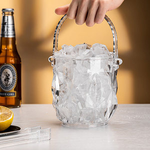 Seau à glace <span class=keywords><strong>en</strong></span> acrylique transparent <span class=keywords><strong>en</strong></span> gros, sans BPA, réutilisable, pour <span class=keywords><strong>champagne</strong></span>, vin, bière, boissons, idéal pour hôtels, buffets, bars, KTV - Product Image 3