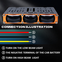 Projecteur LED pour moto tout-terrain 4x4 à haute luminosité, 80W, 6000 lm, 12V [4 pouces], 6000K, blanc, phare antibrouillard universel