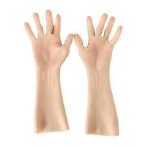 Gants en silicone réalistes pour hommes | Accessoires de fausses mains élastiques souples | Gants de main en silicone durables pour déguisement de cosplay - Product Image 4