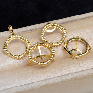 Silver Surface S925 DIY Accessories Mabel 6000 <b>Bead</b> Caps Empty Tray <b>Set</b> for Jewelry Making with Pearl Mabel Jewelry - Product Image 1