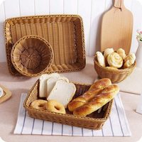 Groothandel Nieuwe Design Voedselveilige Duurzame Opbergmanden Geweven Decoratie Graad Voedsel Fruit Groente Plastic Rotan Mand