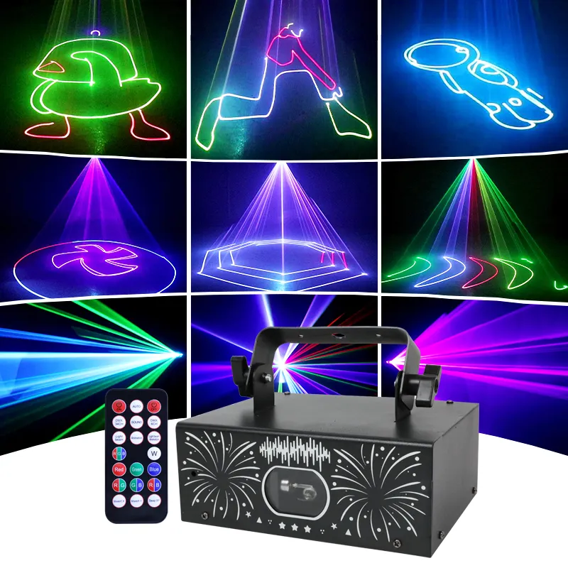 Hot bán New DMX 512 Disco chùm tia laser Đảng giáng sinh 3D hoạt hình nhà máy năm mới Lazer DJ thanh mệnh Đèn sân khấu lớn