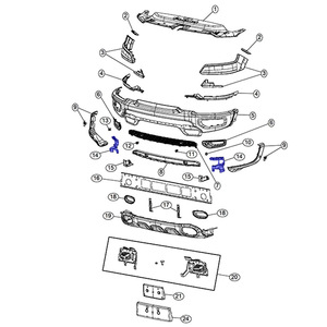 Ram 1500 Trx Fog Light <b>Brackets</b> 68274697AA Front Bumper Mounts Left And Right <b>Plastic</b> - Product Image 4