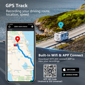 4k Dash Cam cho xe máy ảnh 3 kênh phía trước và bên trong phía sau hoặc GPS Wifi Car DVR tầm nhìn ban đêm 24h bãi đậu xe Màn hình Blackbox zd59 + Hw - Product Image 4