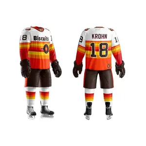 2020ขายส่งราคาถูกฮอกกี้เสื้อทีมชุด Sublimated ที่กำหนดเองฮ็อกกี้น้ำแข็งเสื้อเด็กว่างเปล่ากลับฮอกกี้เสื้อออกแบบ