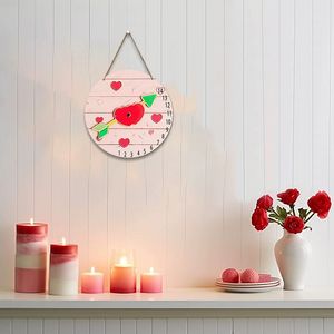 Adorno Colgante de Reloj en Forma de Corazón Decorativo con Temática del Día de San Valentín para Decoración del Hogar y Letrero para Puerta - Product Image 3