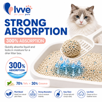 Litière pour chat OEM d'usine, tofu et manioc mélangés, faible teneur en poussière, agglomération rapide, jetable dans les toilettes, à base végétale