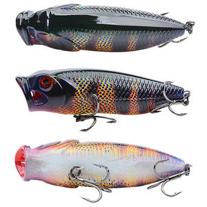 Cheery เบ็ดตกปลา80มม. 14ก., 3D แข็งพิมพ์สีเหมือนจริงพร้อมเหยื่อป็อปเปอร์เหยื่อตกปลาปลอม - Product Image 2