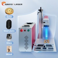 Machines de gravure laser JUNFEI JPT MOPA 30w 60w 100w, type séparé, bureau, couleur personnalisée sur acier inoxydable, gravures laser à fibre